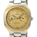 Pre-Owned OMEGA Seamaster Polaris Day Date 18K Gold Steel Watch 396.1022 Polished