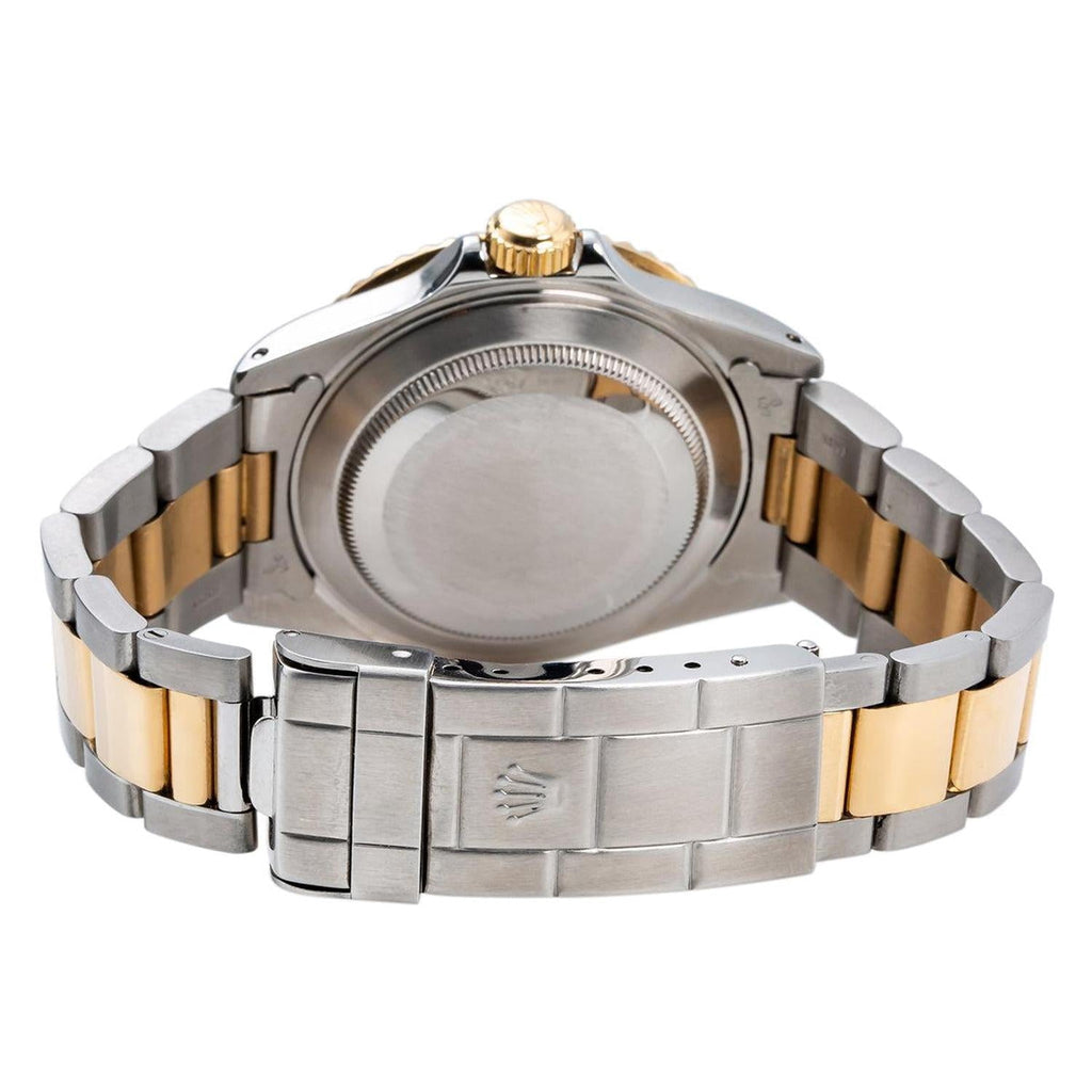 Pre-Owned Rolex Submariner Date 40MM 16613 Black Dial Black Ceramic Bezel Two Tone Yellow Gold Oyster Bracelet