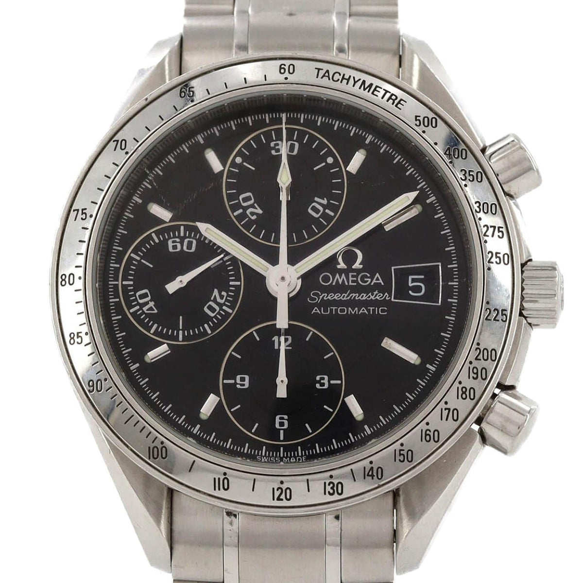 Pre-Owned Omega Speedmaster Date 3513.50 Stainless Steel Automatic Watch