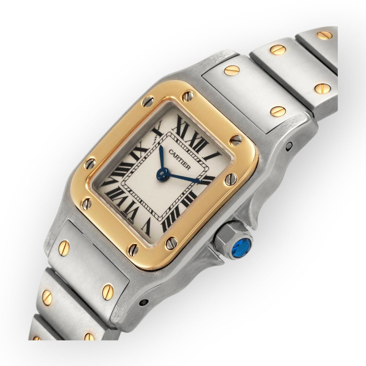 Pre-Owned Cartier Santos Galbee Small W20012C4 Steel Yellow Gold Ladies Watch