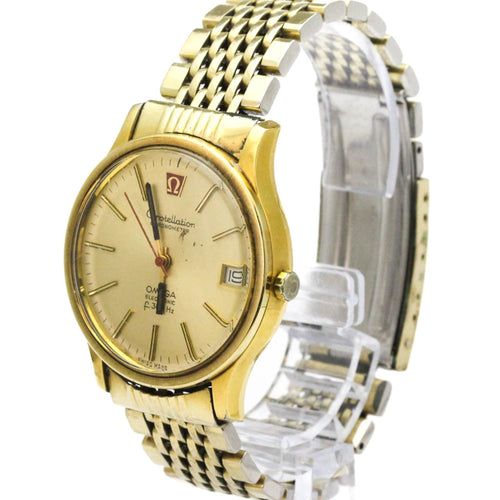 Pre-Owned OMEGA Constellation Electronic f300Hz Gold Plated Quartz Watch 198.0003