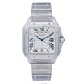 Pre-Owned Cartier Santos WSSA0030 40mm White Dial With Stainless Steel Bracelet