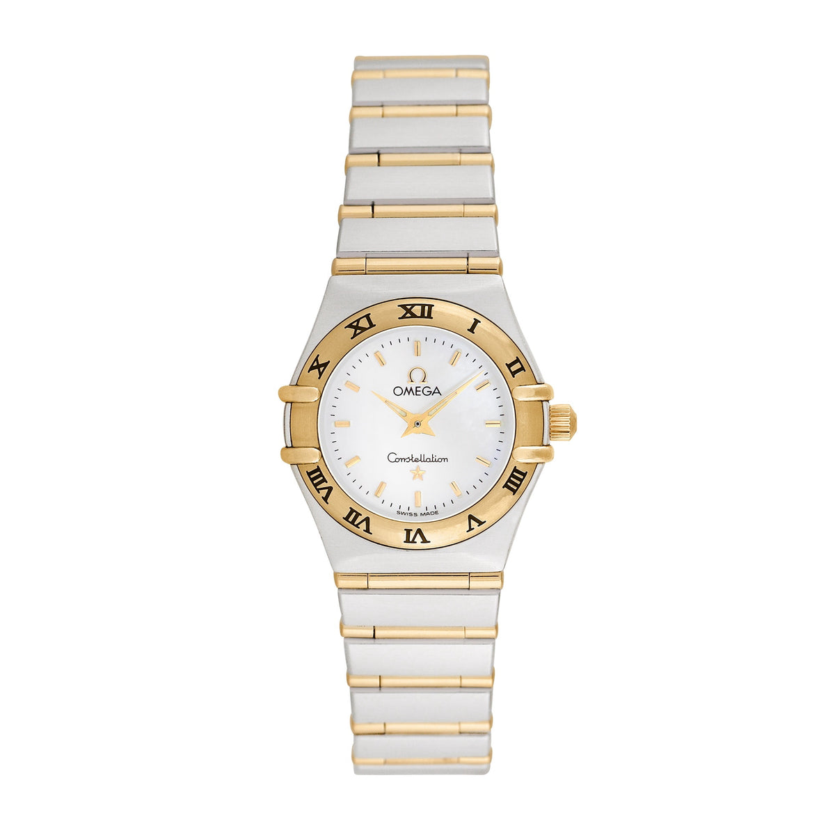 Pre-Owned Omega Women's Constellation 22mm Stainless Steel and 18K yellow gold Wristwatch