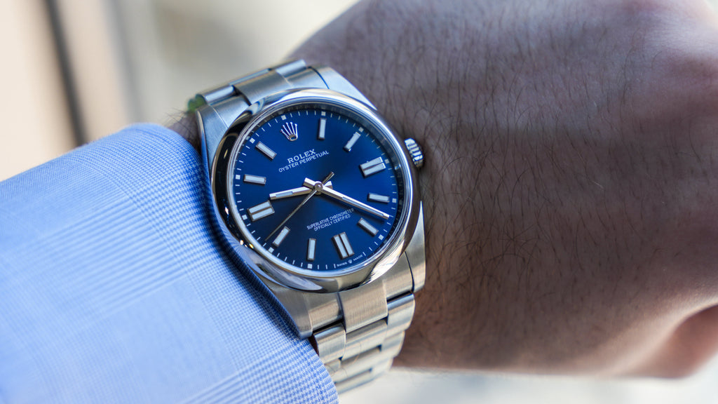 Pre-Owned Rolex Oyster Perpetual 124300 41MM Blue Dial With Stainless Steel Oyster Bracelet