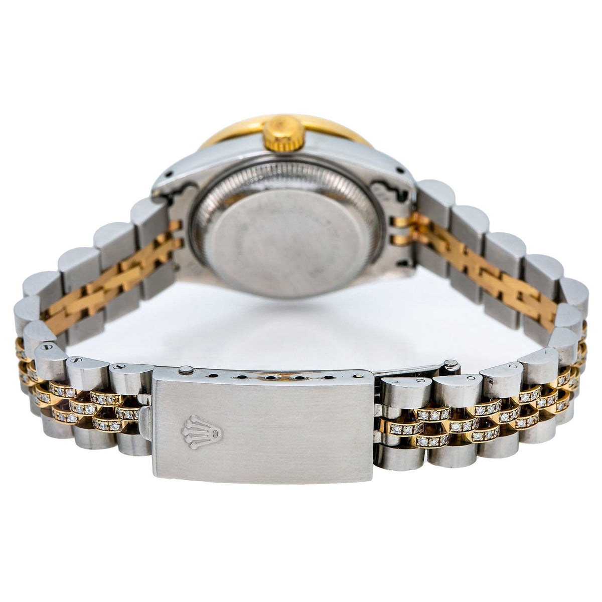 Pre-Owned Rolex Datejust 26MM 6917 Purple Diamond Dial Diamond Bezel Two Tone Yellow Gold Semi Diamond Jubilee Bracelet