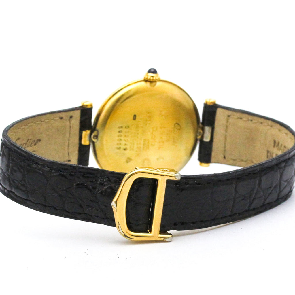 Pre-Owned CARTIER Must Vendome Gold Plated Quartz Ladies Watch 590003