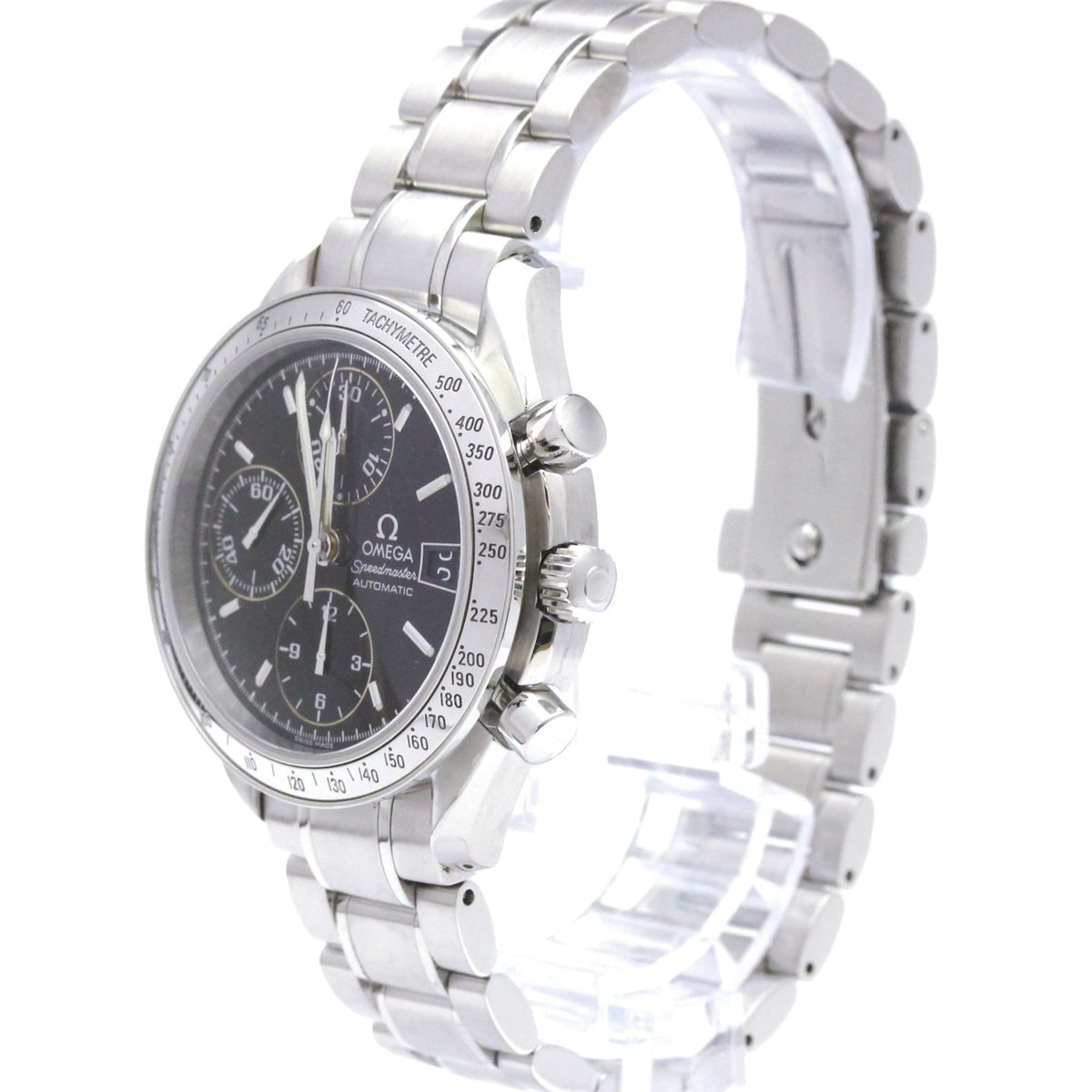 Pre-Owned OMEGA Speedmaster Date Steel Automatic Mens Watch 3513.50 Polished