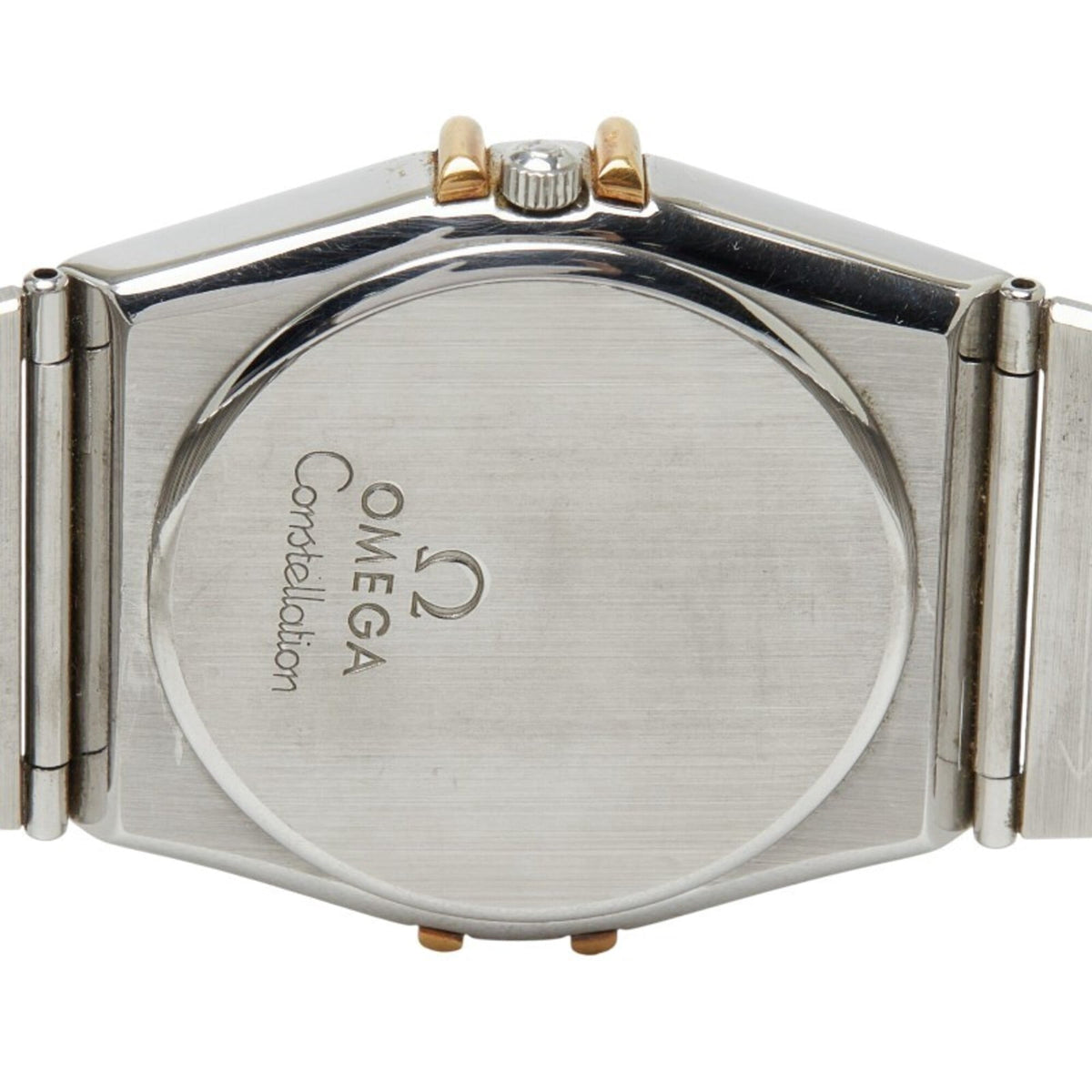 Pre-Owned Omega Constellation Day-Date Watch 396.1070 Quartz Gold Dial Stainless Steel Solid...