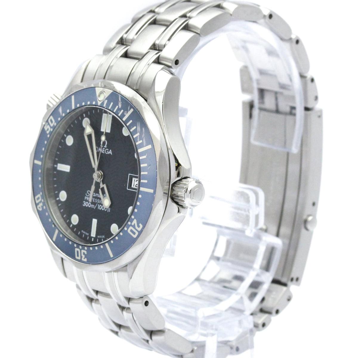 Pre-Owned OMEGA Seamaster Professional 300M Steel Mid Size Watch 2561.80 Polished