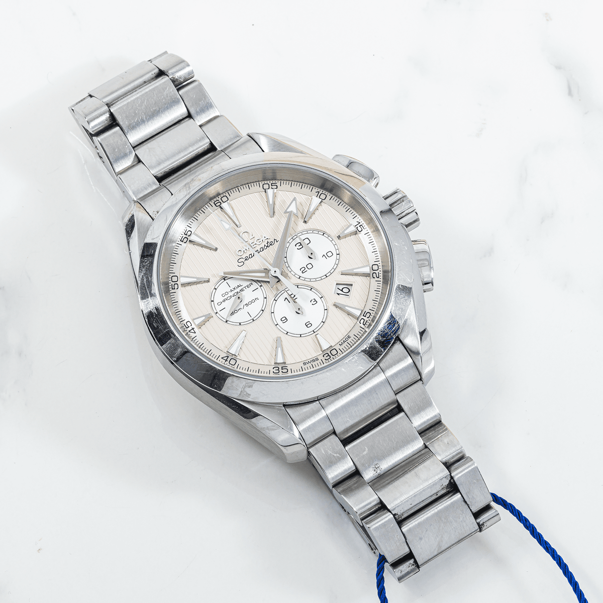 Pre-Owned Omega Speedmaster Chronoscope 44.25mm Silver Dial Stainless Steel Bracelet Watch