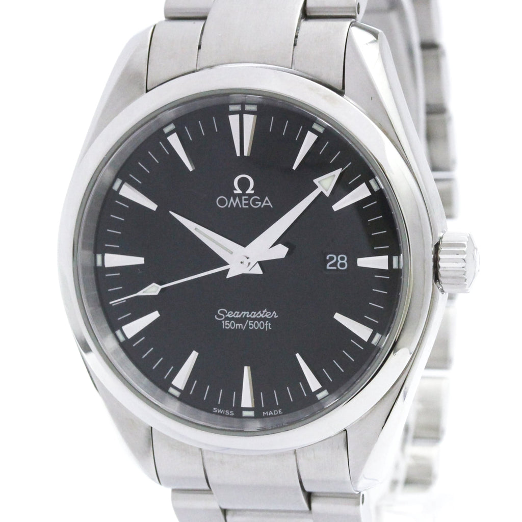 Pre-Owned OMEGA Seamaster Aqua Terra Steel Quartz Mens Watch 2517.50 Polished