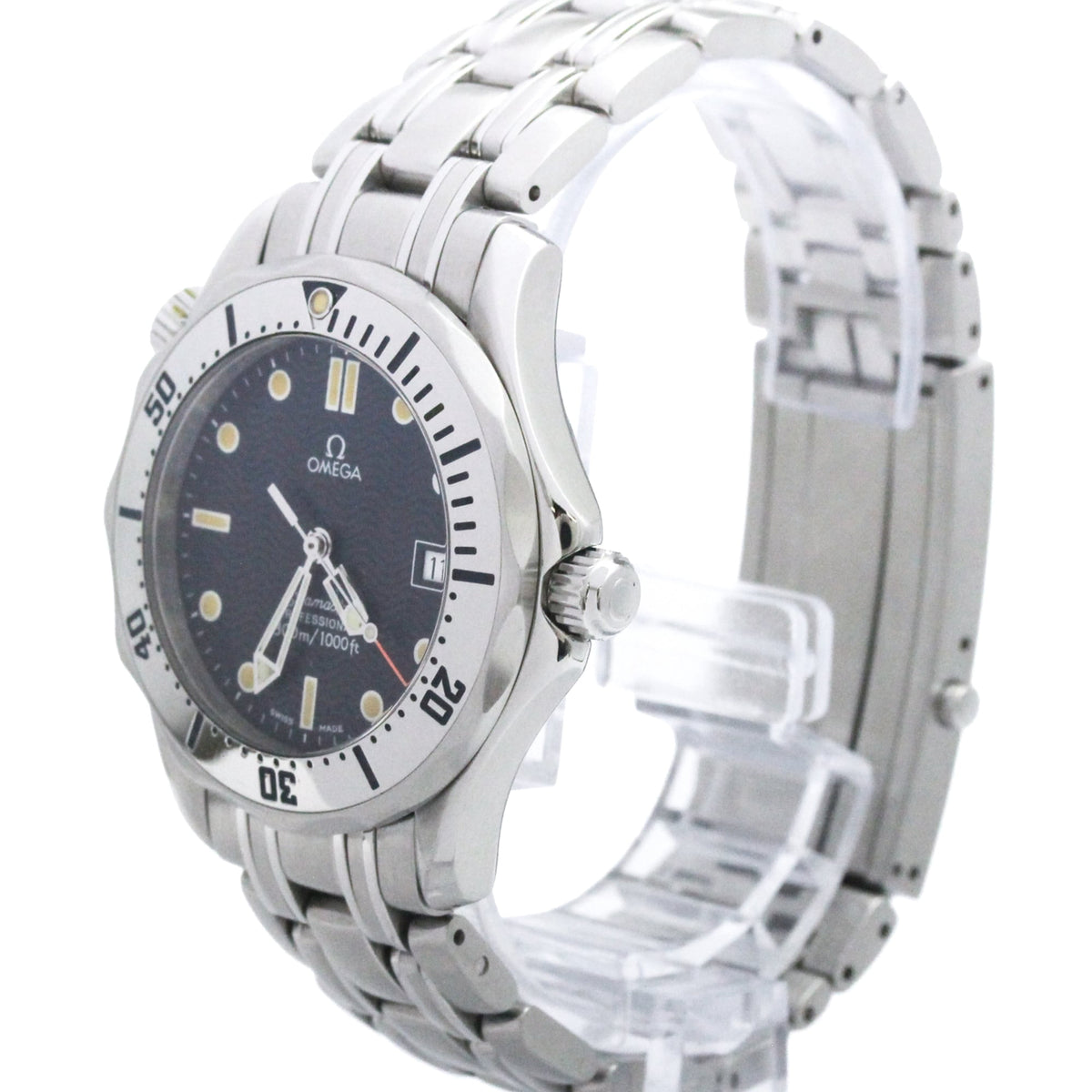 Pre-Owned OMEGA Seamaster Professional 300M Steel Mid Size Watch 2562.80 Polished