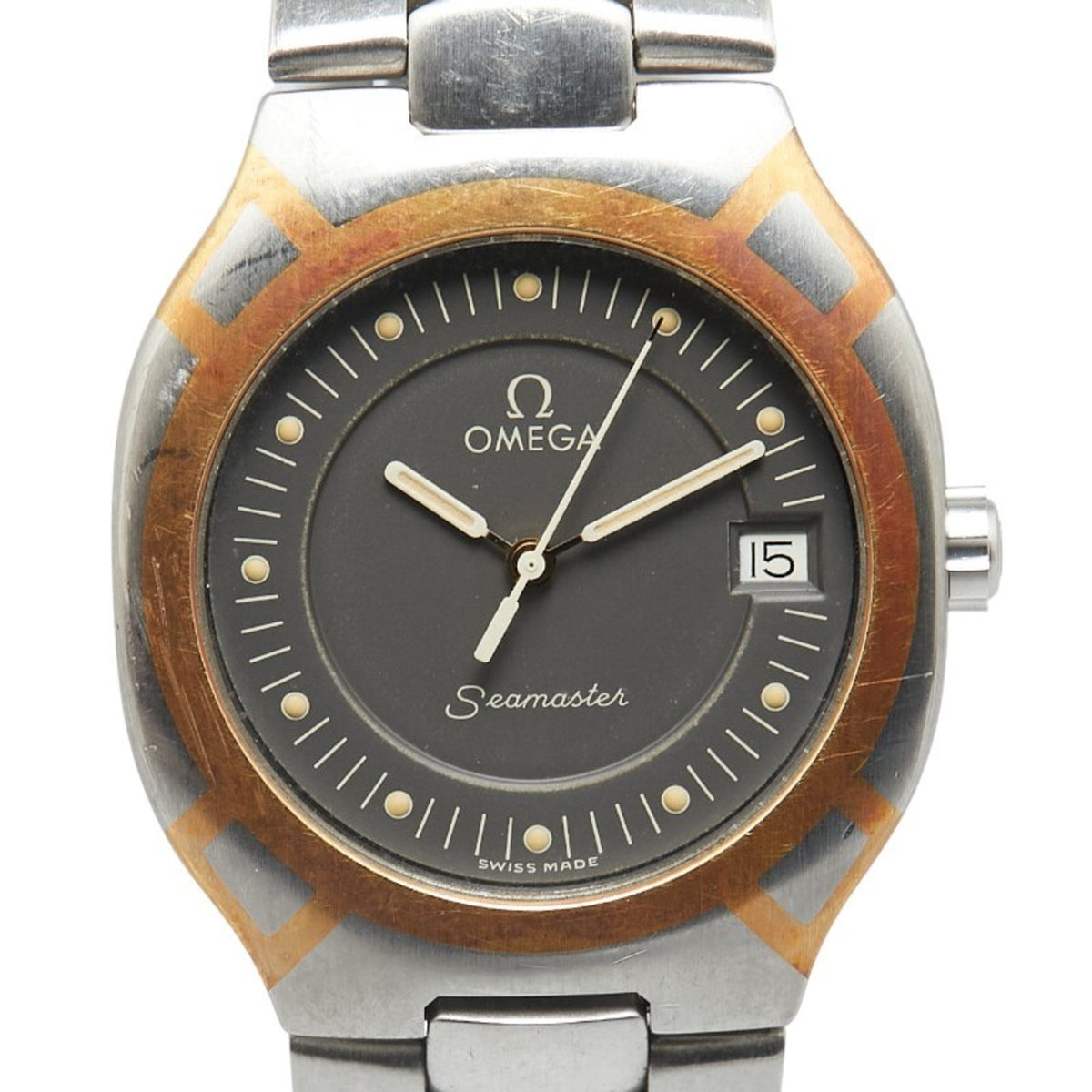 Pre-Owned OMEGA Seamaster Polaris Watch Quartz Grey Dial Stainless Steel Men's (Good)