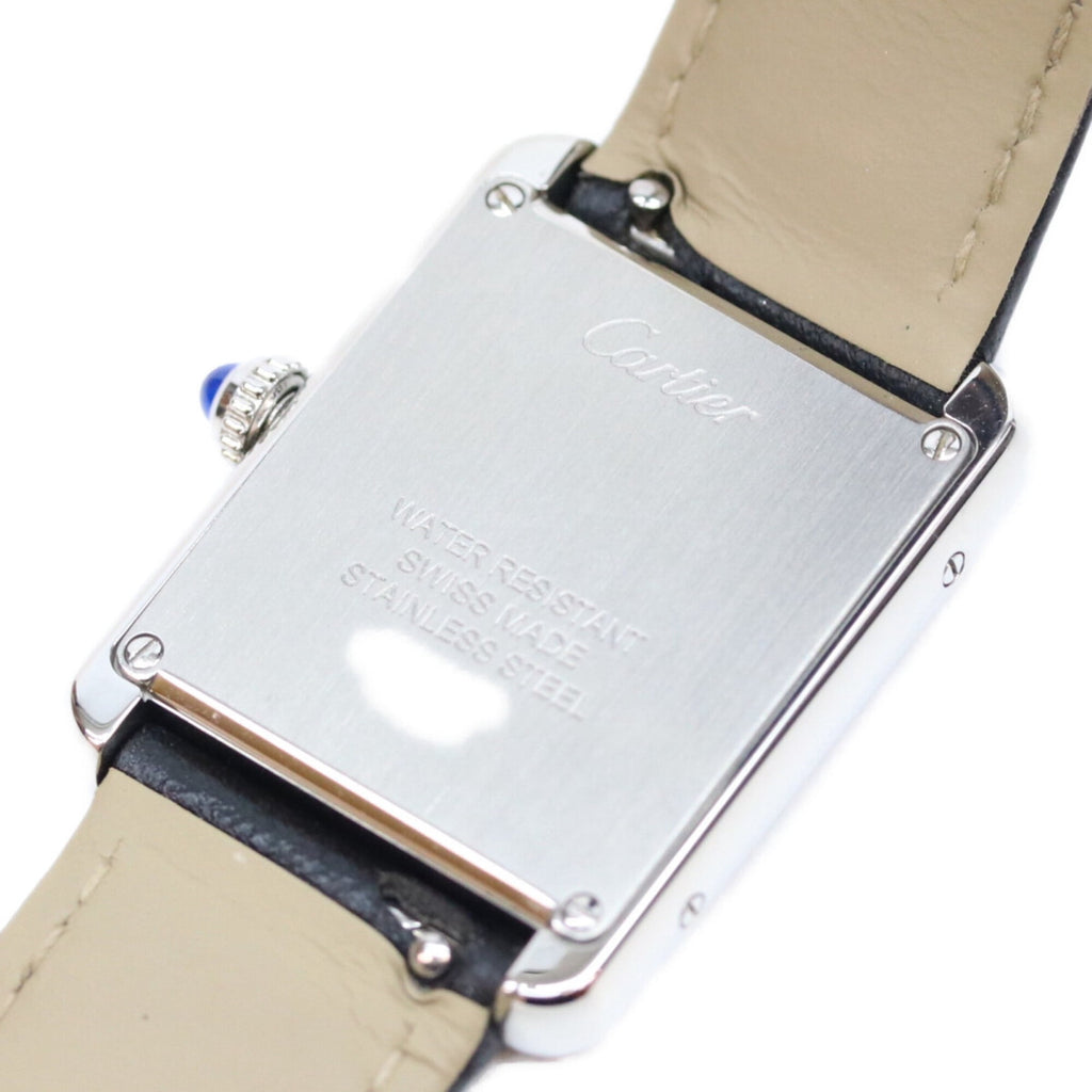 Pre-Owned Cartier WSTA0030 Tank Solo SM Quartz Watch with Silver Dial - Men's