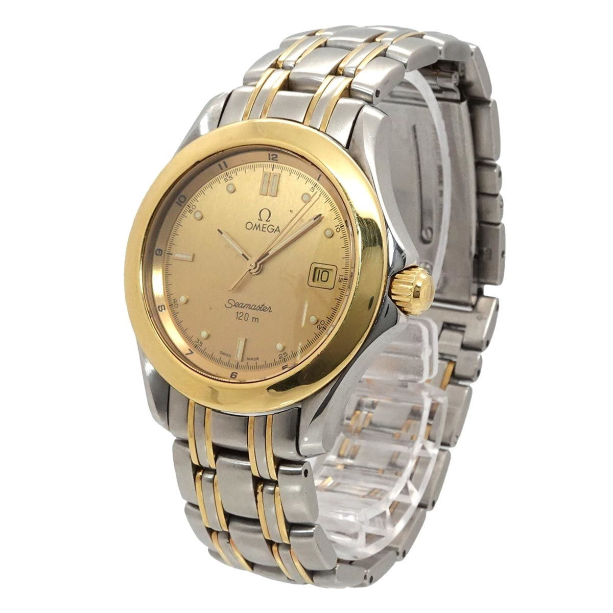 Pre-Owned Omega Seamaster 120 2311 10 Two-Tone Men's Watch, Date, Gold (YG), Yellow Gold,...