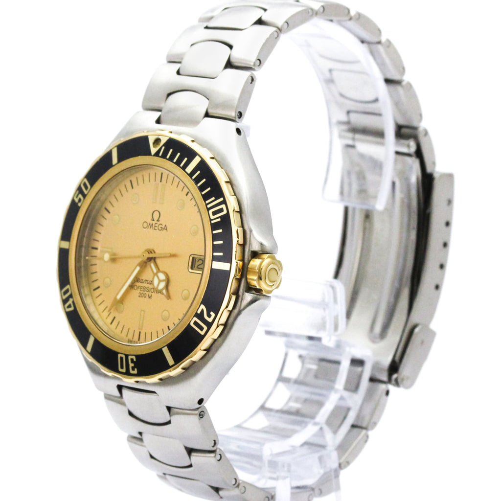 Pre-Owned OMEGA Seamaster Professional 18K Gold Steel Watch 396.1042 Polished