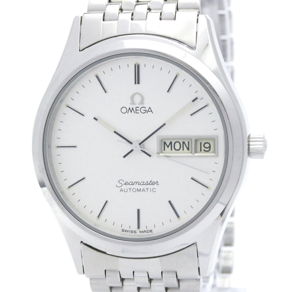 Pre-Owned Polished OMEGA Seamaster Day Date Cal 1020 Steel Mens Watch 166.0279 Vintage