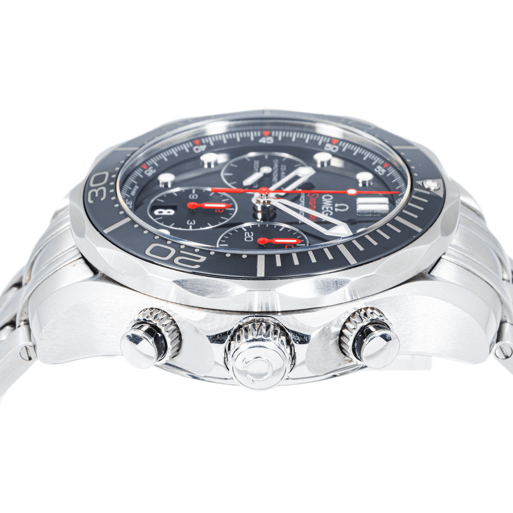 Pre-Owned Omega Seamaster Diver 300M Chronograph 42mm Black Dial Stainless Steel Bracelet Watch