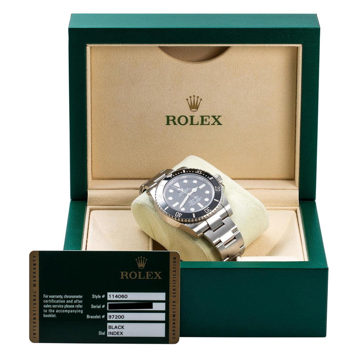 Pre-Owned Rolex Submariner 40MM 114060 Black Dial Black Ceramic Bezel Stainless Steel Oyster Bracelet