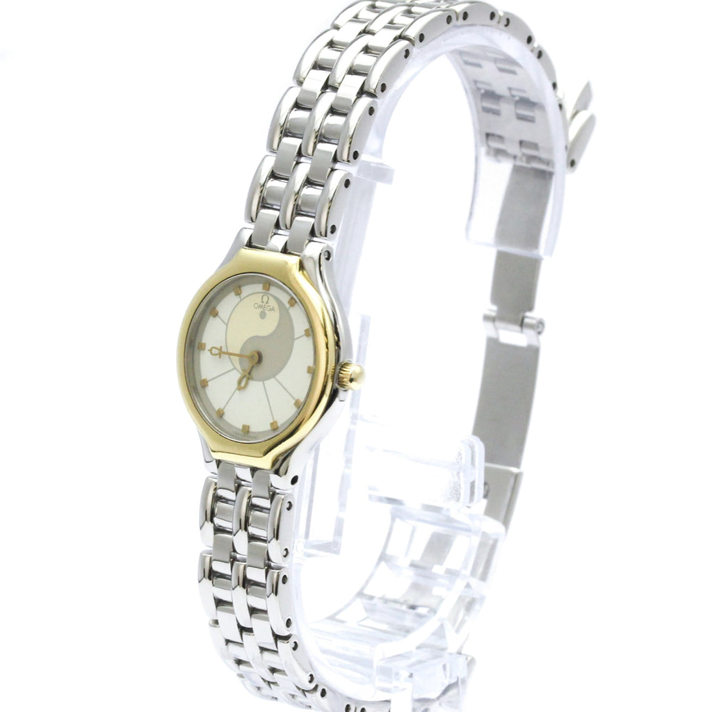 Pre-Owned OMEGA De Ville Symbol K18 Gold Stainless Steel Ladies Watch 595.0101