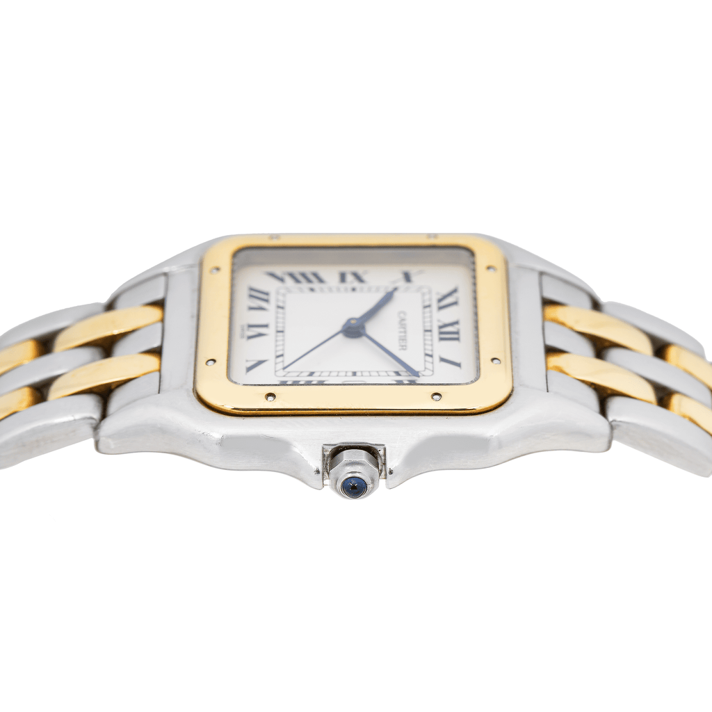 Pre-Owned Cartier Panthère 29MM W515527 Silver Roman Dial Yellow Gold Bezel Two Tone Yellow Gold Bracelet