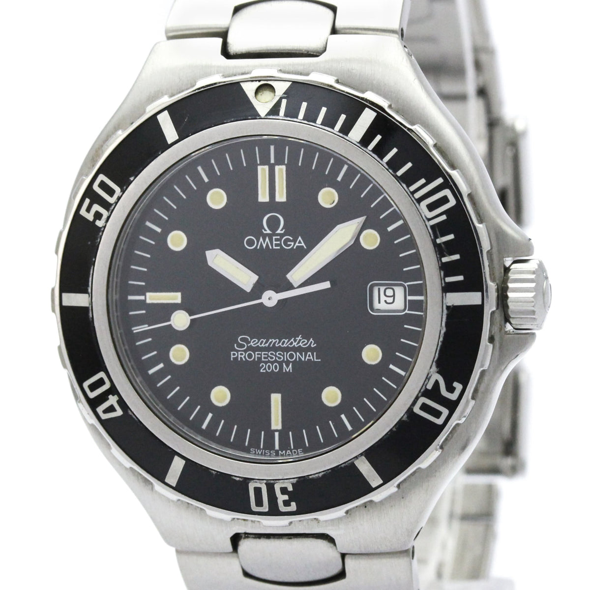 Pre-Owned OMEGA Seamaster Professional 200M Quartz Mens Watch 2850.50 Polished