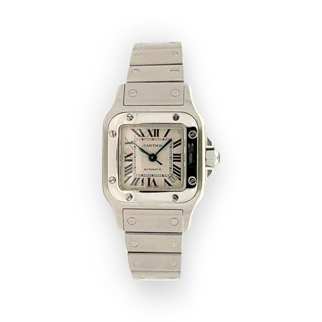 Pre-Owned Cartier Santos Galbée 2423 Women’s Stainless Steel White Dial 24mm Quartz Watch –