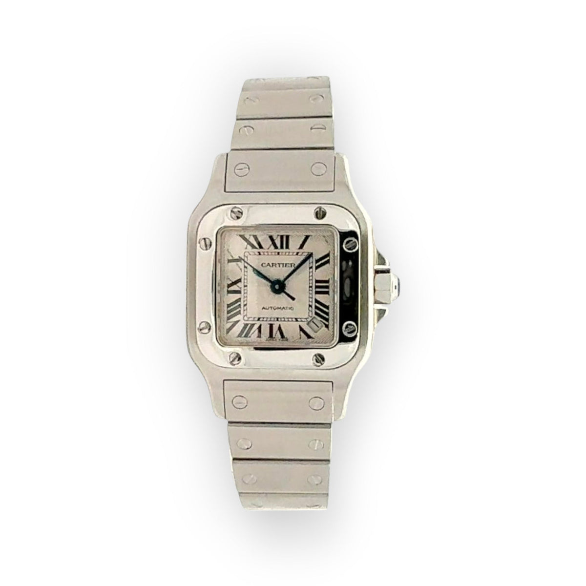 Pre-Owned Cartier Santos Galbée 2423 Women’s Stainless Steel White Dial 24mm Quartz Watch –