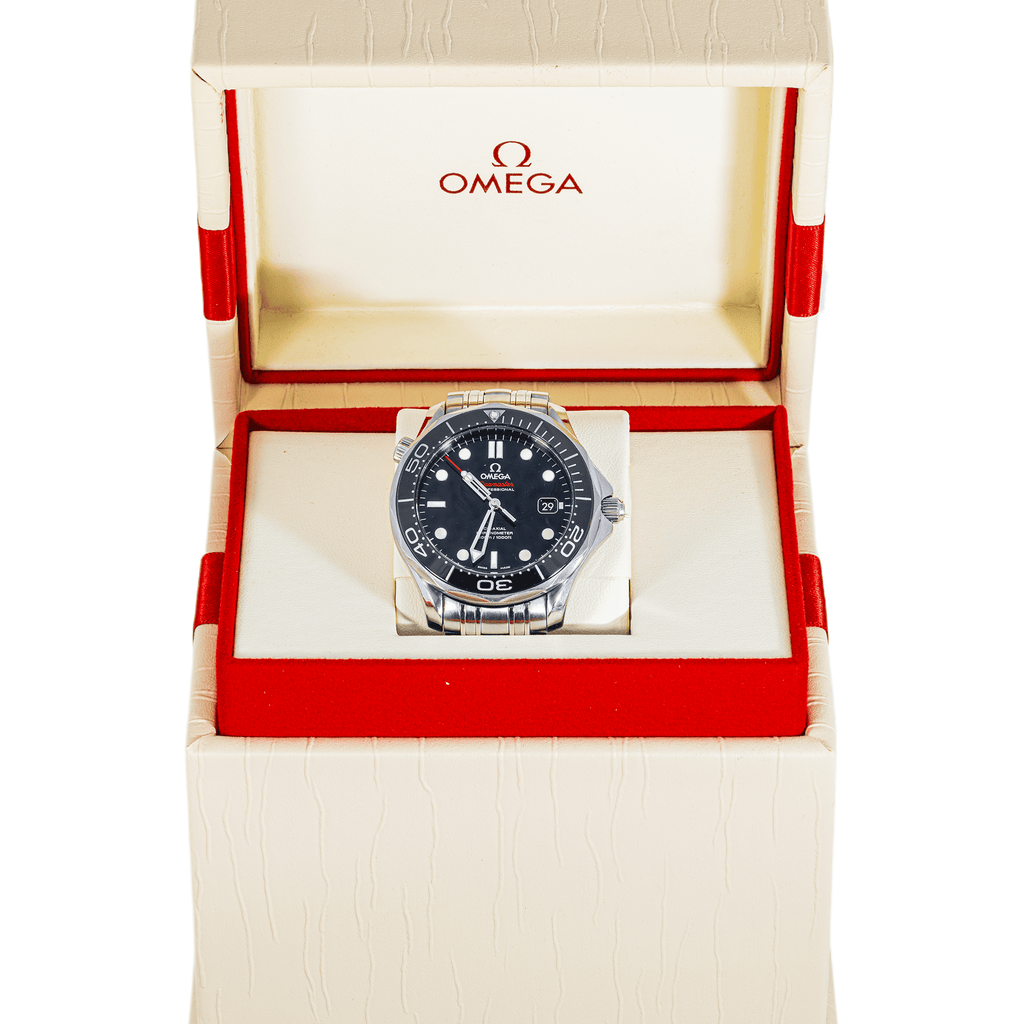 Pre-Owned Omega Seamaster Diver 300M 41mm Black Dial Stainless Steel Bracelet Watch