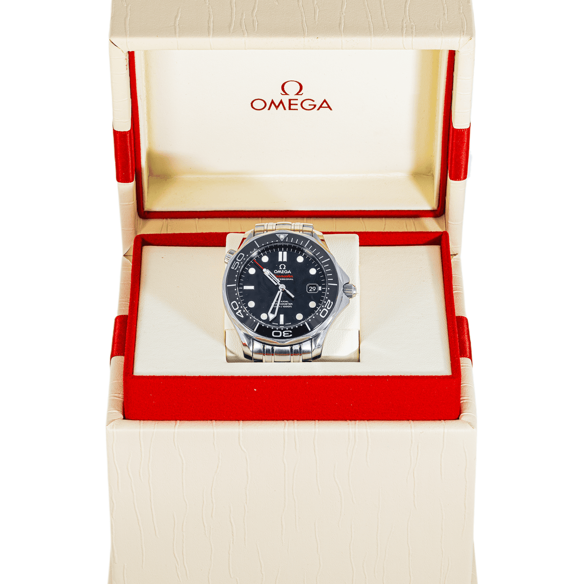 Pre-Owned Omega Seamaster Diver 300M 41mm Black Dial Stainless Steel Bracelet Watch