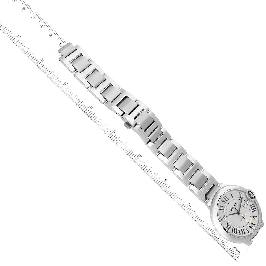 Pre-Owned Cartier Ballon Bleu 42mm W69012Z4 White Dial With Stainless Steel Bracelet