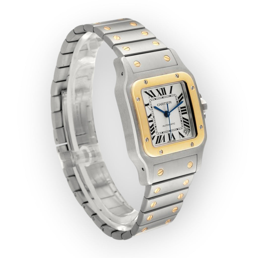 Pre-Owned Cartier Santos Galbee XL W20099C4 Steel Yellow Gold Mens Watch