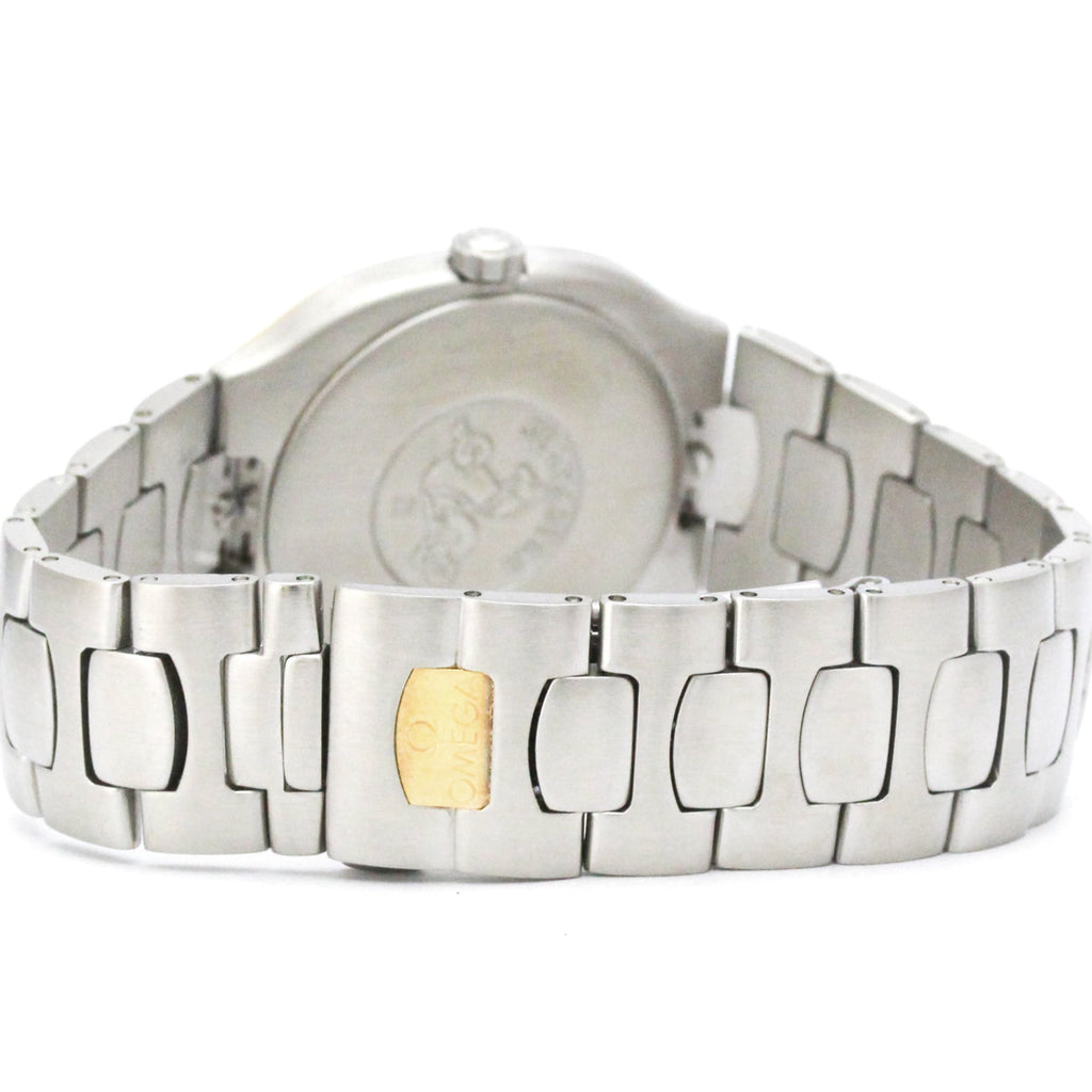 Pre-Owned OMEGA Seamaster Polaris 18K Gold Steel Mens Watch 396.1022 Polished