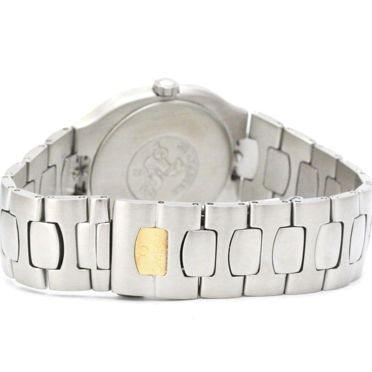Pre-Owned OMEGA Seamaster Polaris 18K Gold Steel Mens Watch 396.1022 Polished