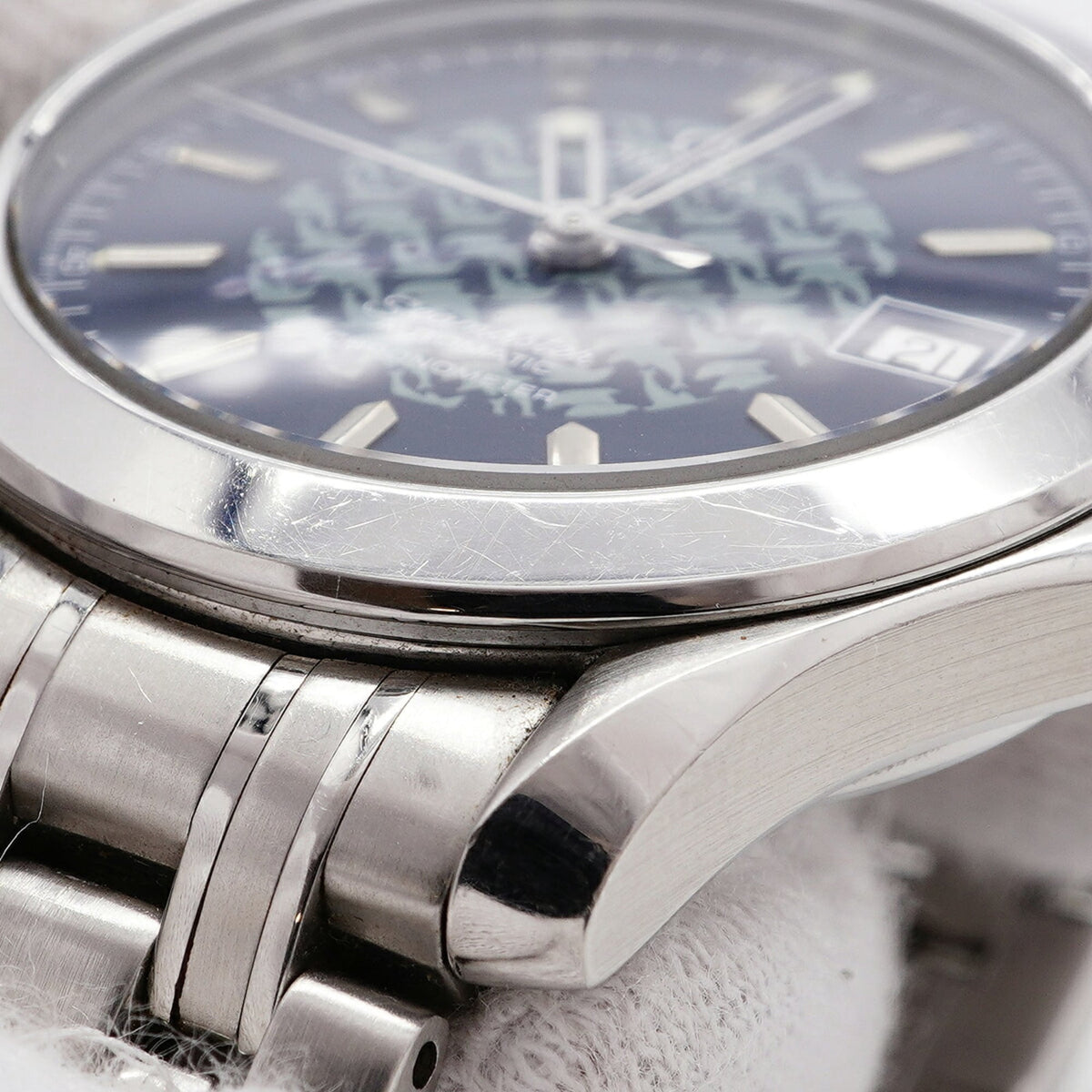Pre-Owned Omega Seamaster Jacques Mayol 2500.80 Blue Dial Men's Watch