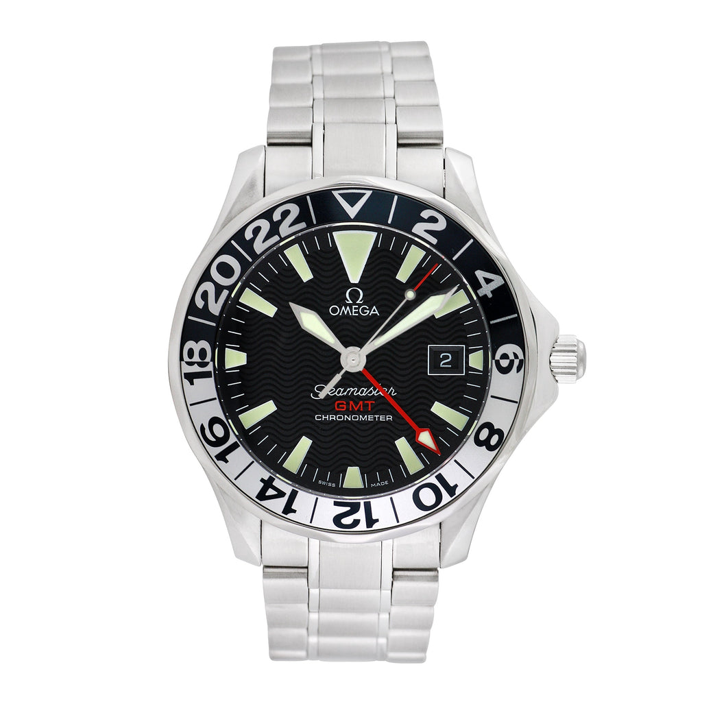 Pre-Owned Omega Men's Seamaster GMT 41mm Stainless Steel Wristwatch
