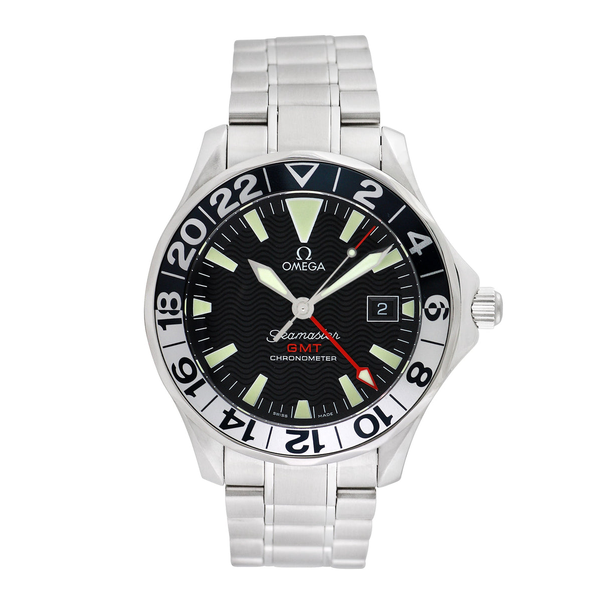 Pre-Owned Omega Men's Seamaster GMT 41mm Stainless Steel Wristwatch