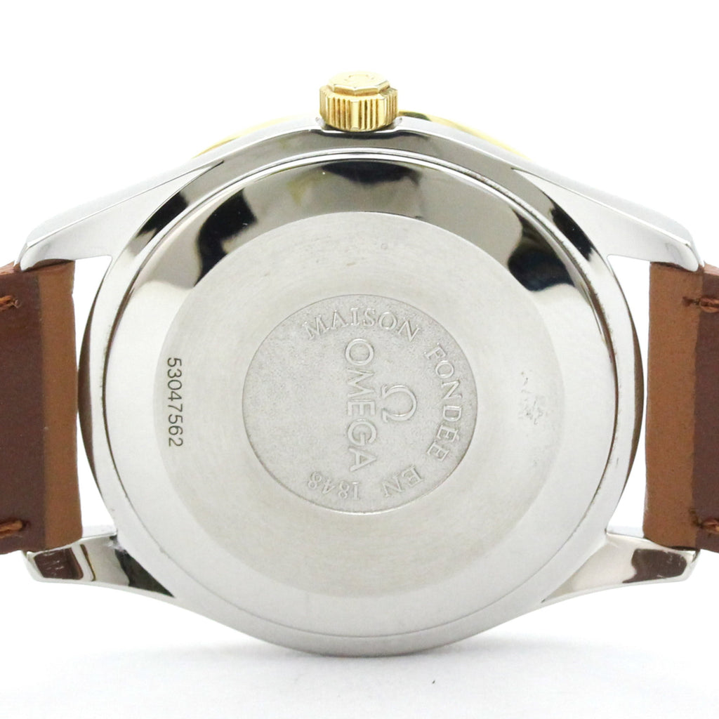 Pre-Owned OMEGA Automatic 18K Gold Steel Automatic Mens Watch 166.0285 Polished