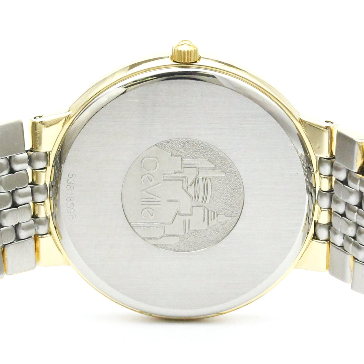 Pre-Owned OMEGA De Ville Gold Plated Steel Quartz Mens Watch 396.1012 Polished