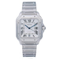 Pre-Owned Cartier Santos WSSA0030 40MM White Dial With Stainless Steel Bracelet