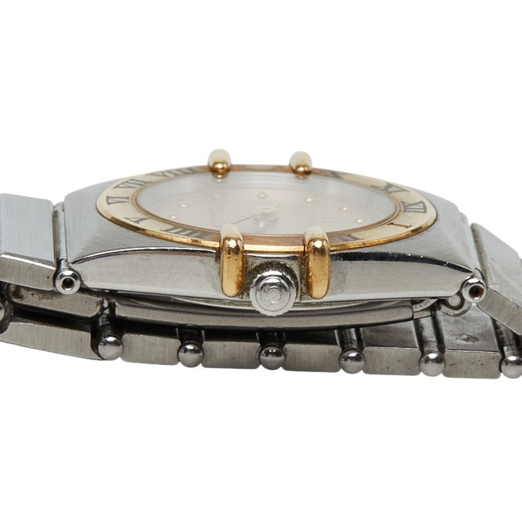 Pre-Owned Omega Constellation Quartz Watch, Gold Dial, Stainless Steel, Yellow Gold, Ladies'...
