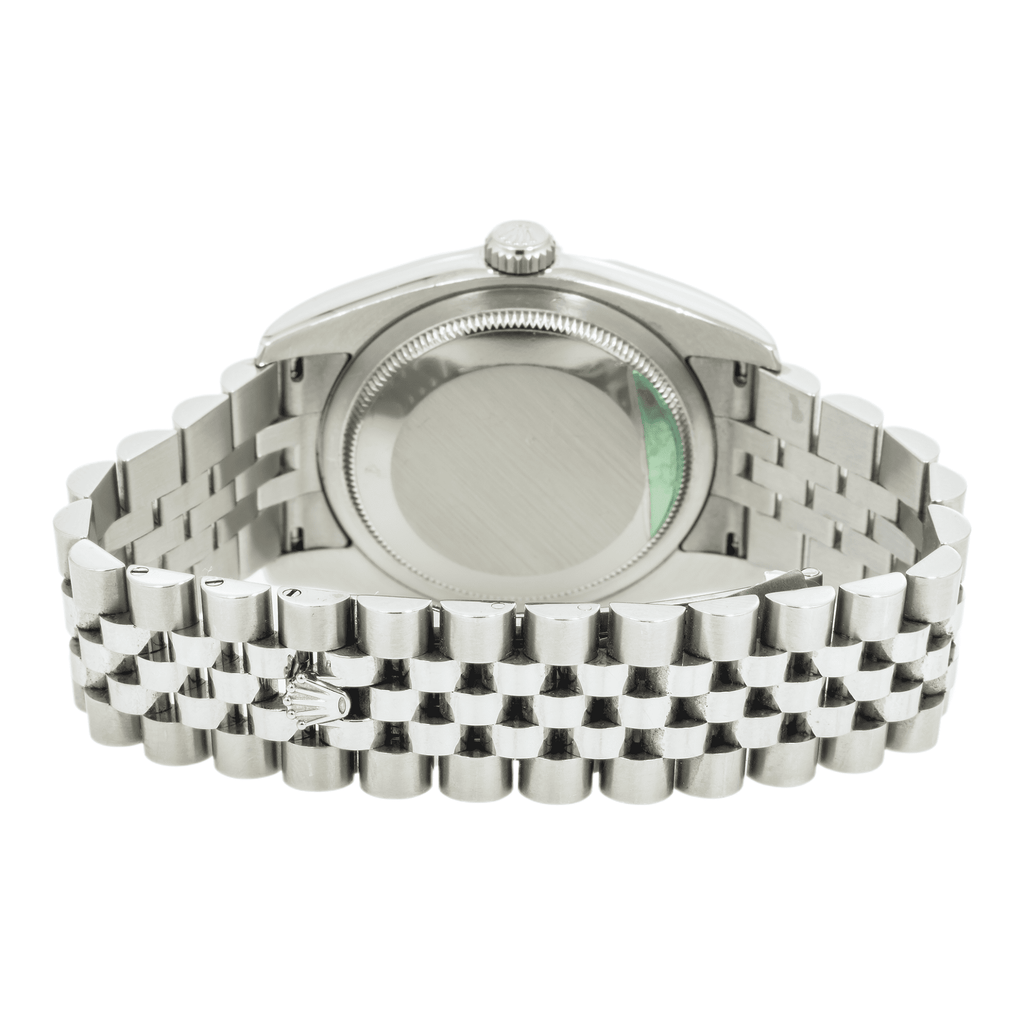 Pre-Owned Rolex Datejust 36MM 116234 Silver Diamond Dial Fluted Bezel Stainless Steel Jubilee Bracelet