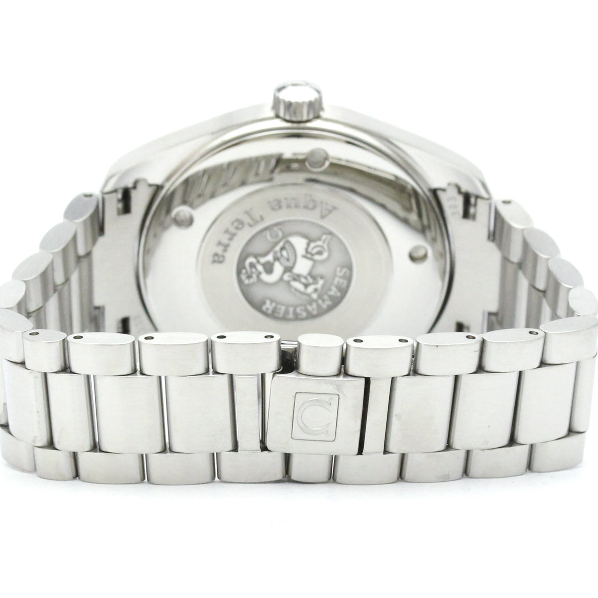 Pre-Owned OMEGA Seamaster Aqua Terra Steel Quartz Mens Watch 2517.50 Polished