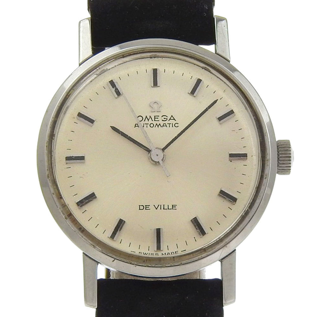 Pre-Owned Omega De Ville 565.005 Women's Watch - Stainless Steel x Leather Strap, Silver,...
