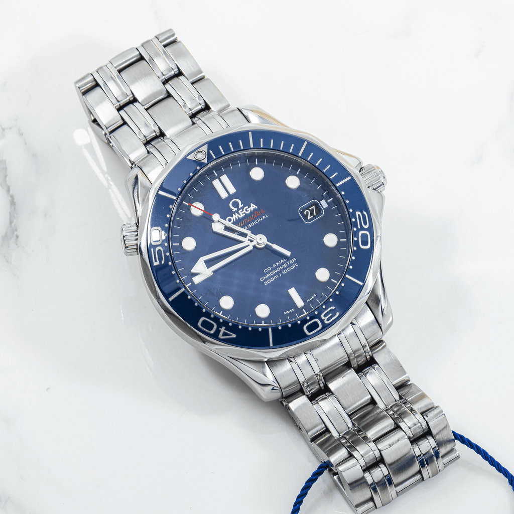 Pre-Owned Omega Seamaster Diver 300M 41mm Blue Dial Stainless Steel Bracelet Watch