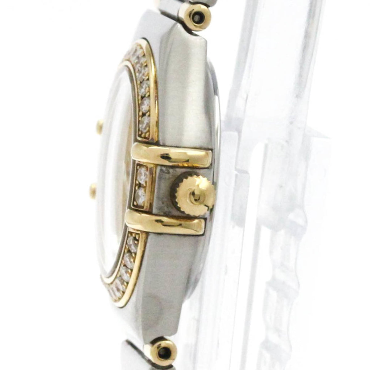 Pre-Owned OMEGA Constellation Diamond 18K Gold Steel Watch 1367.10 Polished