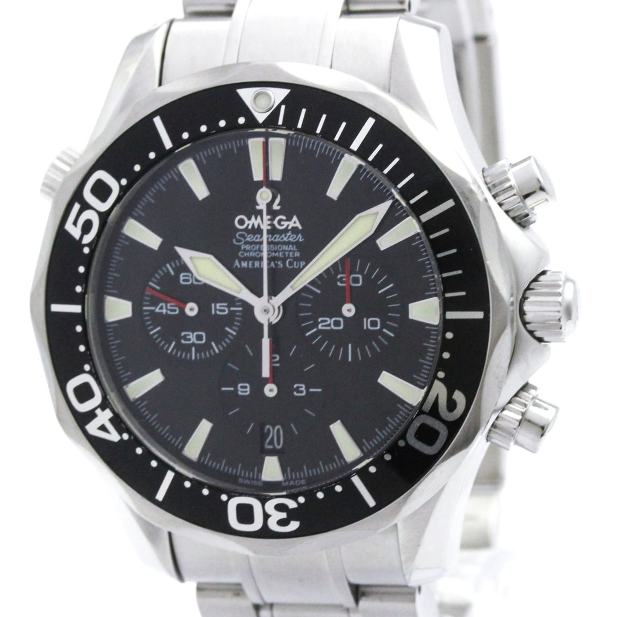 Pre-Owned OMEGA Seamaster Americas cup Chronograph Watch 2594.50 Polished
