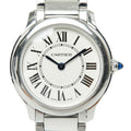 Pre-Owned Cartier Ronde Must de Online Exclusive Watch WSRN0033 Quartz White Dial Stainless...