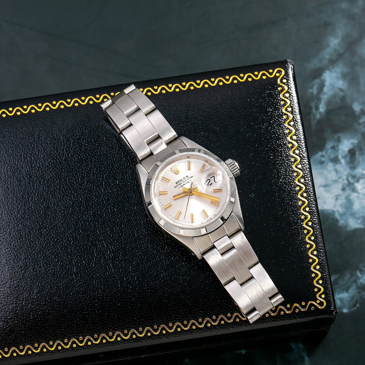 Pre-Owned Rolex Lady-Datejust 6917 26mm White Dial Stainless Steel Oyster Bracelet Watch