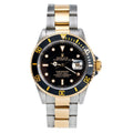 Pre-Owned Rolex Submariner Date 40MM 16613 Black Dial Black Ceramic Bezel Two Tone Yellow Gold Oyster Bracelet